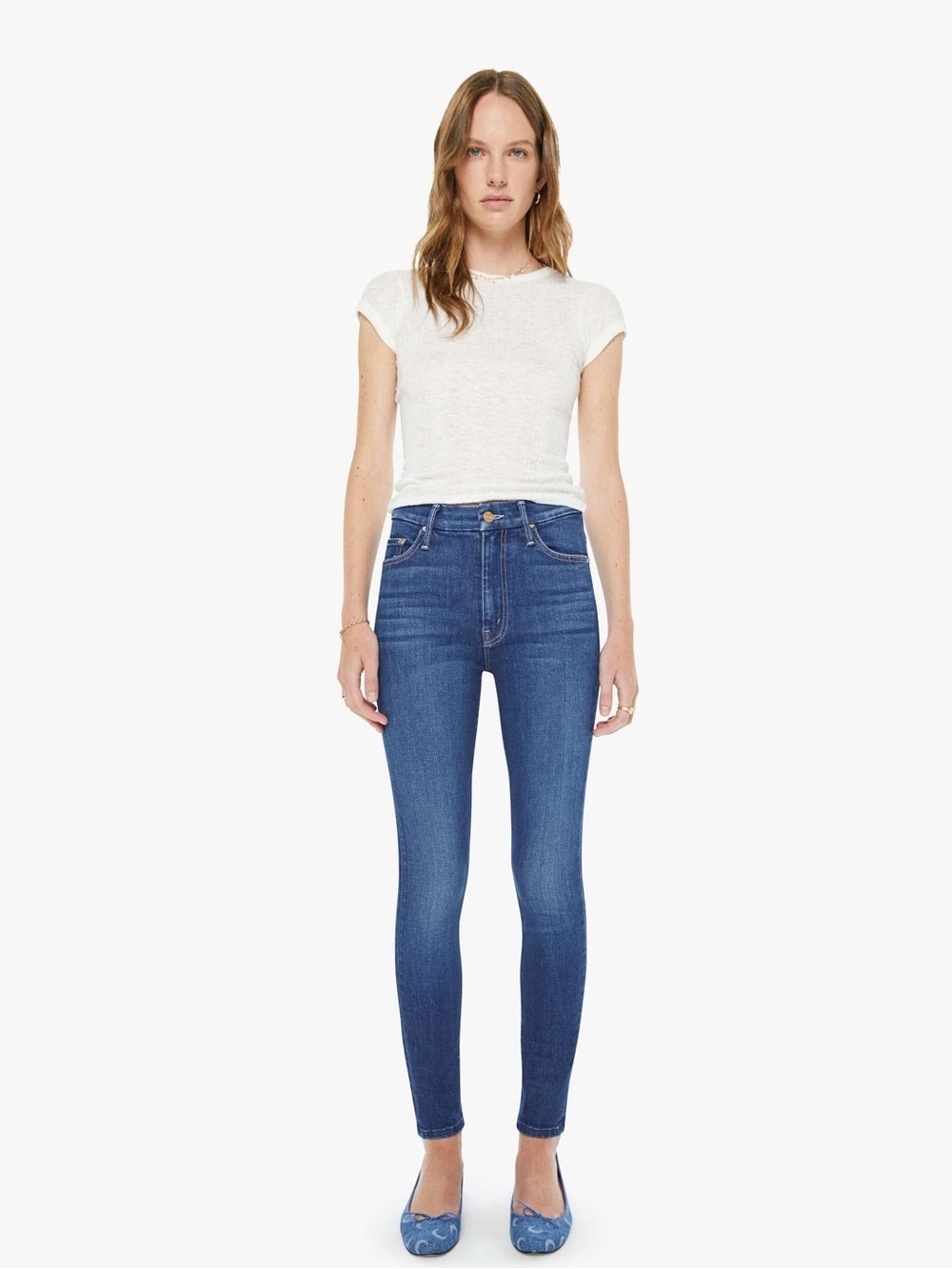 MOTHER High Waisted Looker Ankle